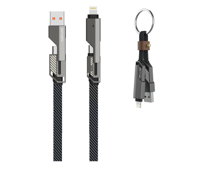 Kabel 4smarts ComboCord Flat 240W USB/USB-C/Lightning 1.5m + brelok